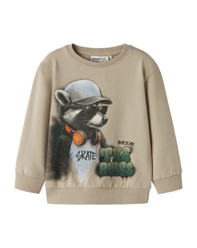 Name It - NMMNathaniel Regular Bru Box Sweatshirt - Sesame 